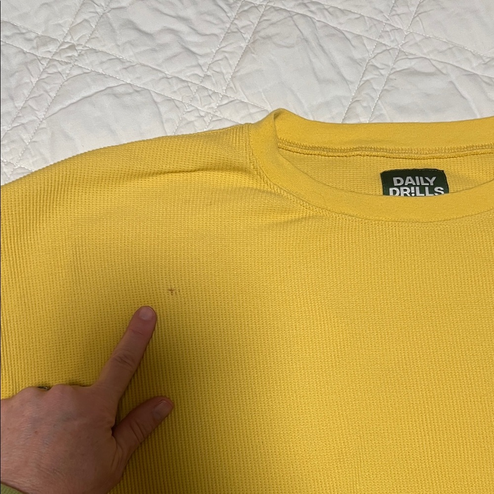 XS/S Daily Drills Thermal long sleeve top /pant SET in yellow - Picture 4 of 16